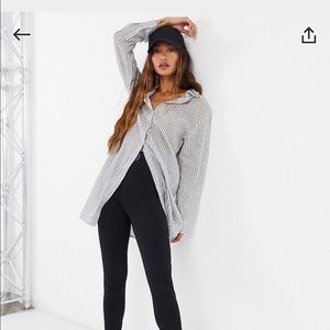 ASOS Striped Shirt Black & White Size 8